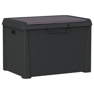 vidaXL Baule da Giardino con Cuscino Seduta Antracite 125 L in PP