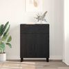 vidaXL Credenza Rovere Nero 69,5 x 34 x 90 cm Legno multistrato