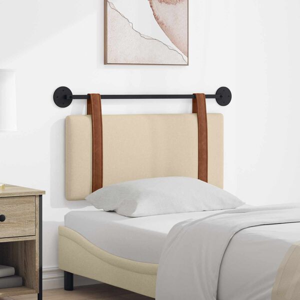 vidaXL Testata appesa Tinta unita Crema 90 x 55 x 5 cm PU Antico