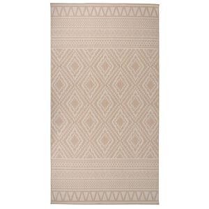 vidaXL Tappeto da Esterni a Tessitura Piatta 80x150 cm Strisce Marroni