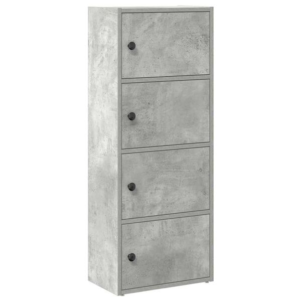 vidaXL Libreria Grigio Cemento 40x24x102 cm in Legno Multistrato