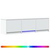 vidaXL Mobile TV con LED 140 x 34 x 40 cm Bianco Legno ingegnerizzato