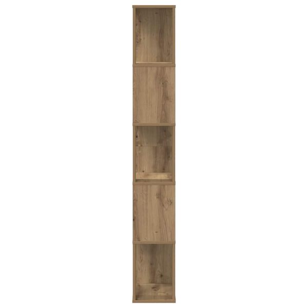 vidaXL Libreria 5 Piani Rovere Artigianale 45x23,5x162,5cm Multistrato