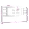 vidaXL Testiera per Letto Nera 186x4x100 cm in Legno Massello di Pino