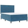 vidaXL Letto a Sorgente LED Blu Scuro 140 x 200 cm Velluto