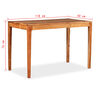 vidaXL Tavolo da Pranzo in Legno Massello 118x60x76 cm