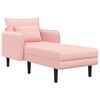 vidaXL Chaise longue oversize Rosa Boucl&eacute;