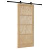 vidaXL Porta scorrevole Naturale e Nero 86 x 198,5 cm