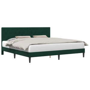 vidaXL Struttura del letto Verde Scuro 180 x 200 cm Velluto