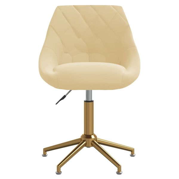 vidaXL Sedie da Pranzo Girevoli 2 pz Crema in Velluto