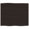 vidaXL Piano Tavolo Marrone Scuro 60x50x2 cm in Rovere Non Trattato