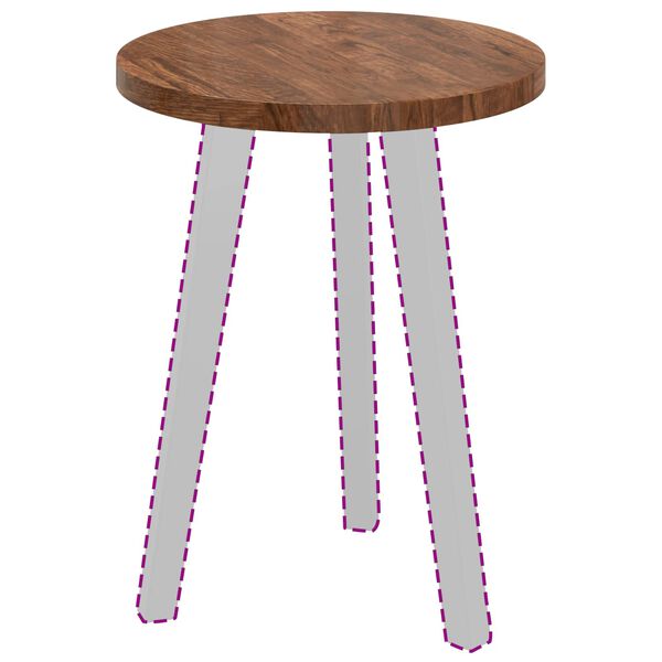 vidaXL Piano del tavolo Marrone Chiaro &Oslash; 40 x 2,5 cm