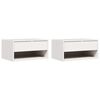 vidaXL Comodino 2 pz Bianco 50 x 32,5 x 24 cm Legno di pino massello