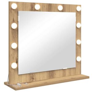 vidaXL Specchio da Vanit&agrave; Rovere artigianale 60 x 55 x 18 cm