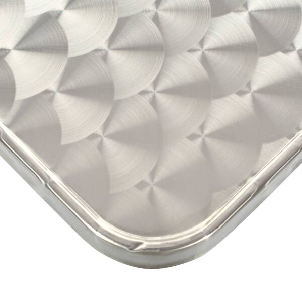 vidaXL Tavolo da Giardino Argento 80x80x70 cm in Alluminio