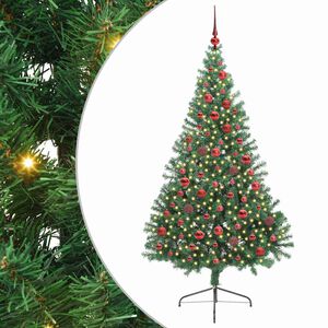 vidaXL Albero di Natale artificiale con luci integrate Verde 180 cm