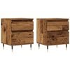 vidaXL Comodini 2pz Legno Antico 40x35x50 cm in Legno Multistrato
