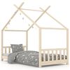 vidaXL Giroletto per Bambini in Legno Massello di Pino 70x140 cm