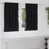 vidaXL Tende Blackout con Anelli 2 pcs Nero 140 x 140 cm Poliestere