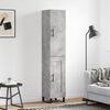 vidaXL Credenza Grigio Cemento 34,5x34x180 cm in Legno Multistrato