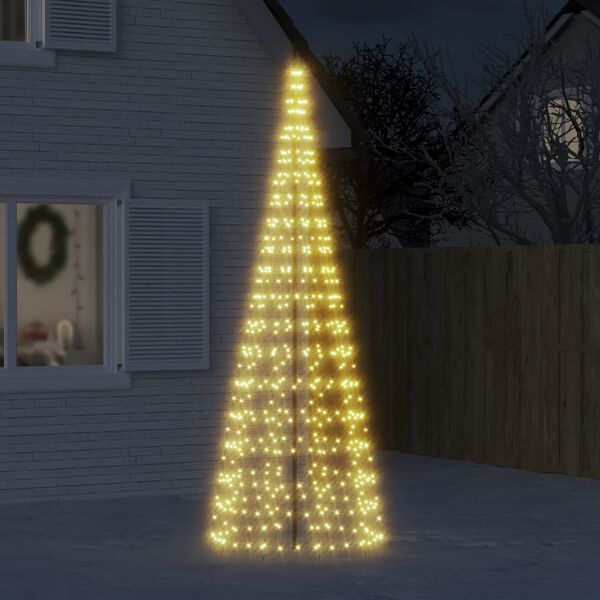 vidaXL Albero di Natale a LED 550 LED Bianco Caldo 300 cm