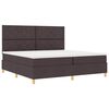 vidaXL Letto a Sorgente LED Marrone Scuro 200 x 200 cm Tessuto