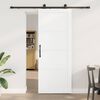 vidaXL Porta scorrevole Bianco e Nero 83 x 211 cm Pino massello