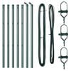 vidaXL Palo della recinzione 7 pcs Verde Acciaio