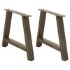 vidaXL Gambe per Tavolino da Caff&egrave; a Forma di A 2 pz 60x(42-43) cm Acciaio