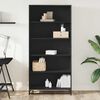 vidaXL Libreria Nera 80,5x35x170,5 cm in Truciolato