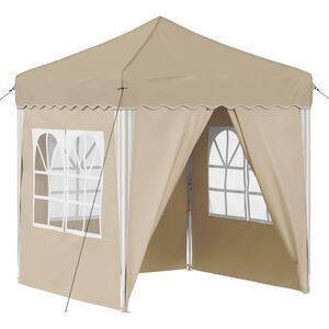 vidaXL Tenda per feste a pop-up Crema 195 x 195 x 245 cm