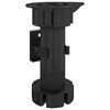 vidaXL Piedini per mobili Regolabile 12 pcs Nero 46 x 46 x 128 mm PP