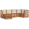vidaXL Set di divani da esterno 6 pz Naturale Poliestere