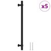 vidaXL Maniglie per Mobili 5pz Nere 224mm in Acciaio Inox