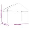 vidaXL Gazebo con Tetto Bianco 8,92x4,08x3,22 m in Polietilene