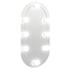 vidaXL Specchio con Luci LED 40x20 cm Ovale in Vetro