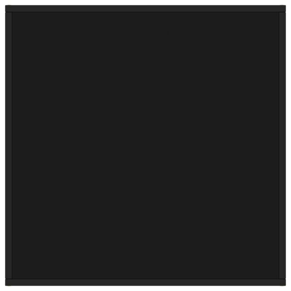 vidaXL Tavolino da Salotto Nero con Vetro Nero 80x80x35 cm