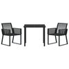 vidaXL Set da Pranzo per Giardino 5 pcs Nero