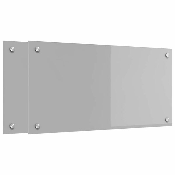 vidaXL Rivestimento da Cucina 2 pcs Grigio chiaro 80 x 40 cm