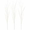 vidaXL Rami di rame natalizi con LED 3 pz Bianco 62 cm Acciaio 165 LED