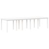 vidaXL Set da Pranzo per Giardino con cuscino 11 pcs Bianco