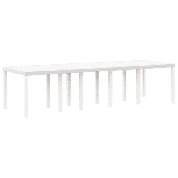 vidaXL Set da Pranzo per Giardino con cuscino 11 pcs Bianco