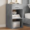 vidaXL Comodini 2 pz Grigio Cemento 35x34x65 cm in Legno Multistrato