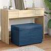 vidaXL Pouf Blu 61 x 41 x 40 cm Tessuto e Legno Ingegnerizzato