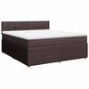 vidaXL Giroletto a Molle con Materasso Marrone Scuro 180x200cm Tessuto