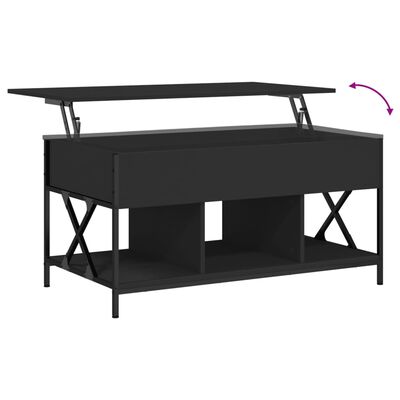 vidaXL Tavolino da Salotto Nero 100x55x50cm Legno Multistrato Metallo