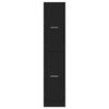 vidaXL Armadietto da Farmacia Nero 30x41x144,5 cm in Truciolato