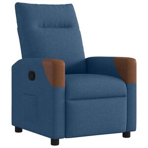 vidaXL Poltrona Reclinabile Blu in Tessuto