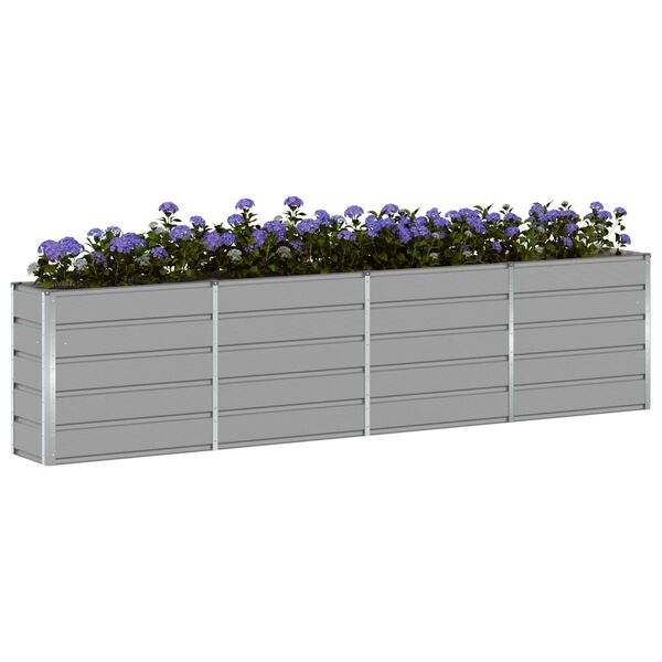 vidaXL Fioriera Grigio chiaro 160 x 40 x 75 cm Acciaio