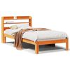 vidaXL Letto senza Materasso Marrone Cera 75x190 cm in Legno di Pino